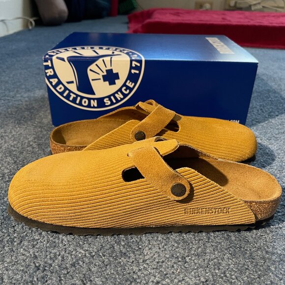 Birkenstock Boston Embossed Suede Clog Size 39 W8-8.5 - Picture 7 of 10